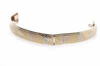 Lot 206 - FIFTEEN CARAT GOLD TRI COLOUR BRACELET of...