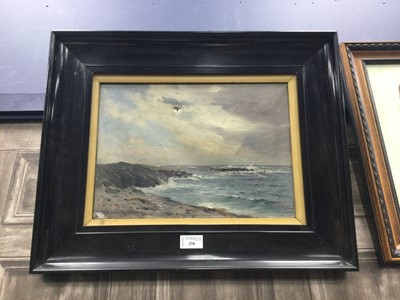 Lot 258 - AN OIL SEASCAPE BY R. RUSSELL MCNEE