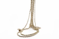 Lot 210 - NINE CARAT GOLD GUARD CHAIN 29g