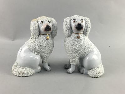 Lot 371 - A PAIR OF STAFFORDSHIRE DOGS