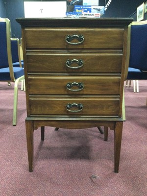 Lot 249 - A N EDWARDIAN MAHOGANY MUSIC CABINET