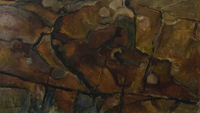 Lot 712 - AN UNTITLED OIL BY HILDA GOLDWAG