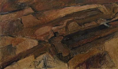 Lot 713 - AN UNTITLED OIL BY HILDA GOLDWAG