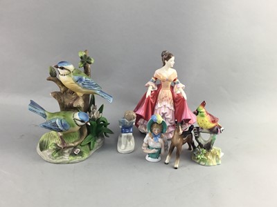 Lot 379 - A ROYAL DOULTON FIGURE OF 'SOUTHERN BELLE' AND OTHER CERAMICS