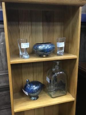 Lot 228 - A HOLME GAARD GLASS FLASK AND OTHERS