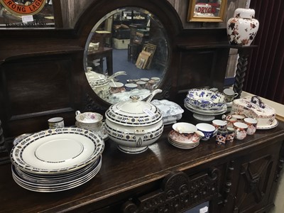 Lot 404 - A LOT OF ROYAL CROWN DERBY IMARI PATTERN COFFEE CANS AND SAUCERS AND OTHER CERAMICS