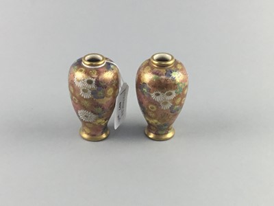 Lot 407 - A PAIR OF EARLY 20TH CENTURY JAPANESE SATSUMA VASES