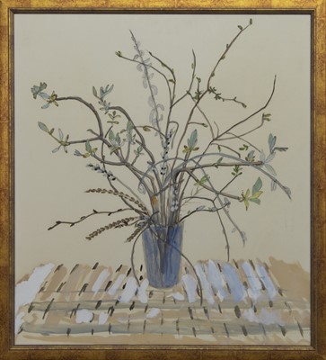 Lot 746 - STILL LIFE, A MIXED MEDIA BY KATHLEEN RUSSELL