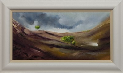 Lot 749 - A VALLEY BREEZE, A MIXED MEDIA BY JULIE ANN SCOTT