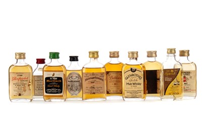 Lot 244 - TEN FLAT BOTTLES SINGLE MALT WHISKY MINIATURES