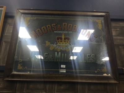 Lot 430 - A VINTAGE MOORS' & ROBSON'S PUB MIRROR