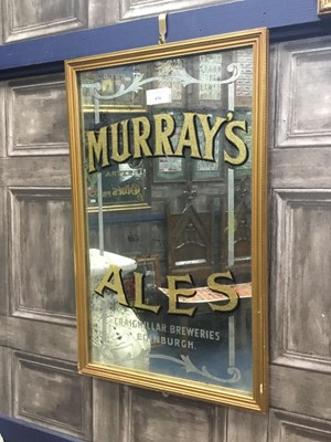 Lot 434 - A SMALL VICTORIAN MURRAY'S ALES PUB MIRRROR