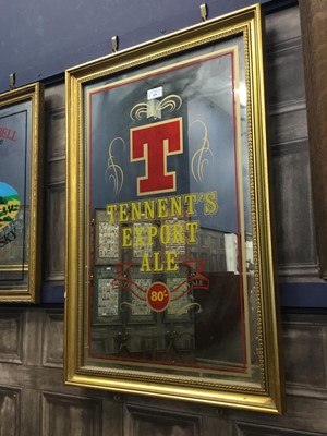 Lot 439 - A TENNENT'S EXPORT ALE PUB MIRROR