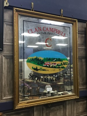 Lot 441 - A CLAN CAMPBELL PUB MIRROR AND ANOTHER