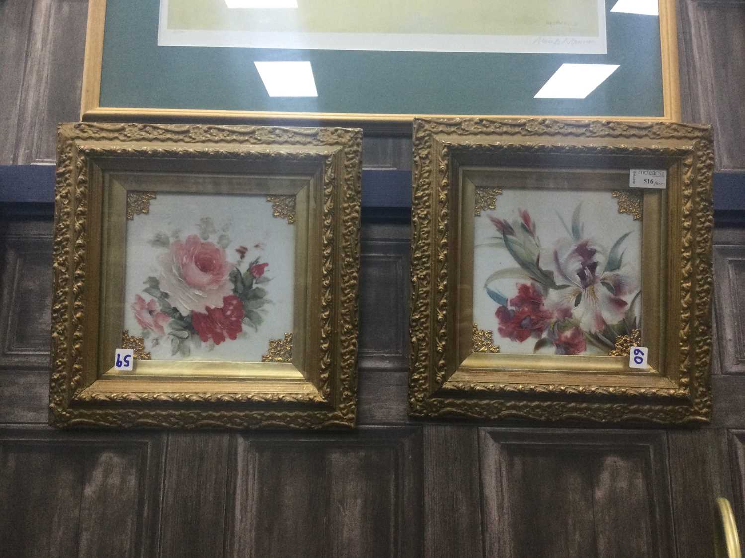 Lot 516 - A PAIR OF OIL PAINTINGS