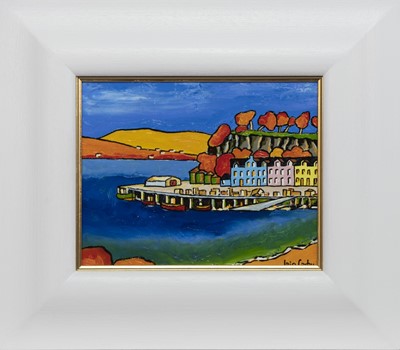 Lot 762 - AUTUMN IN PORT RIGH, AN OIL BY IAIN CARBY