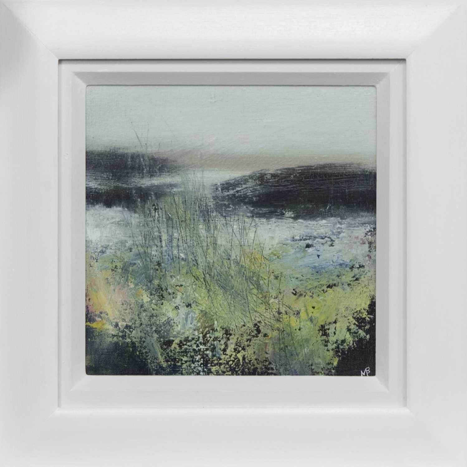 Lot 766 - SPRING MORNING, HEBRIDES, AN OIL BY MAY BYRNE