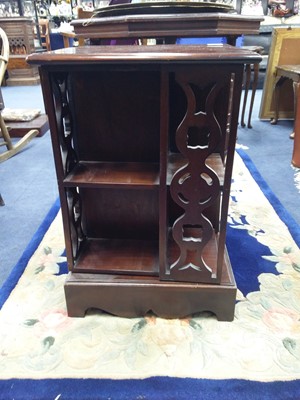 Lot 561 - A MAHOGANY REVOLVING BOOKCASE