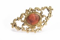 Lot 248 - VICTORIAN CORAL SET BROOCH of openwork form,...