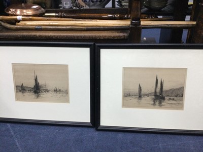 Lot 596 - A PAIR OF ETCHINGS BY R.F KING