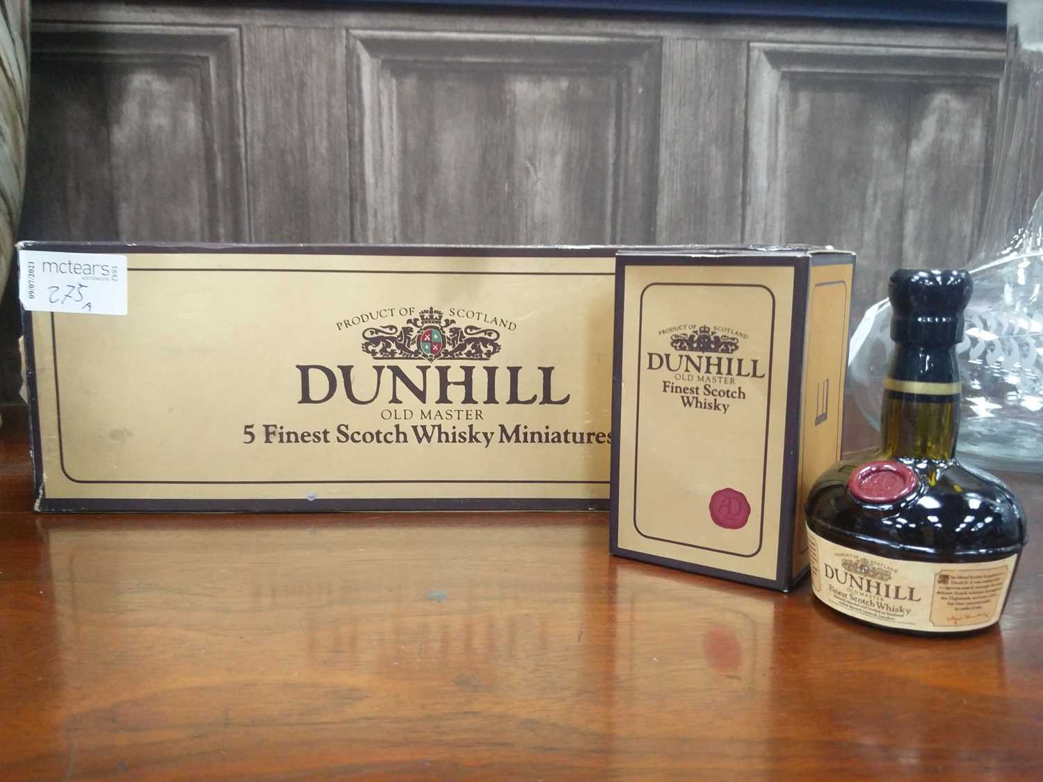Lot 75 - DUNHILL OLD MASTER 5 FINEST SCOTCH WHISKY MINIATURES