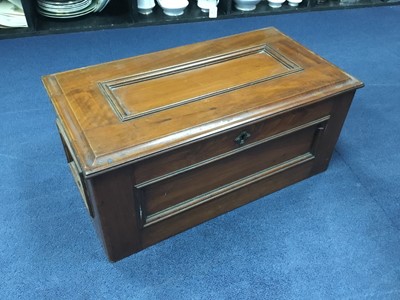 Lot 234A - A 19TH CENTURY MAHOGANY CASKET