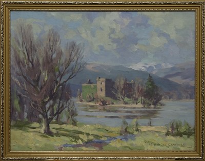 Lot 674 - CASTLE VIEW, AN OIL BY WILLIAM WRIGHT CAMPBELL