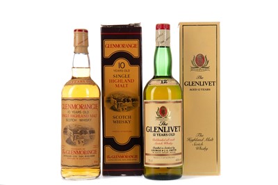 Lot 247 - GLENMORANGIE TEN YEARS OLD, AND GLENLIVET AGED 12 YEARS