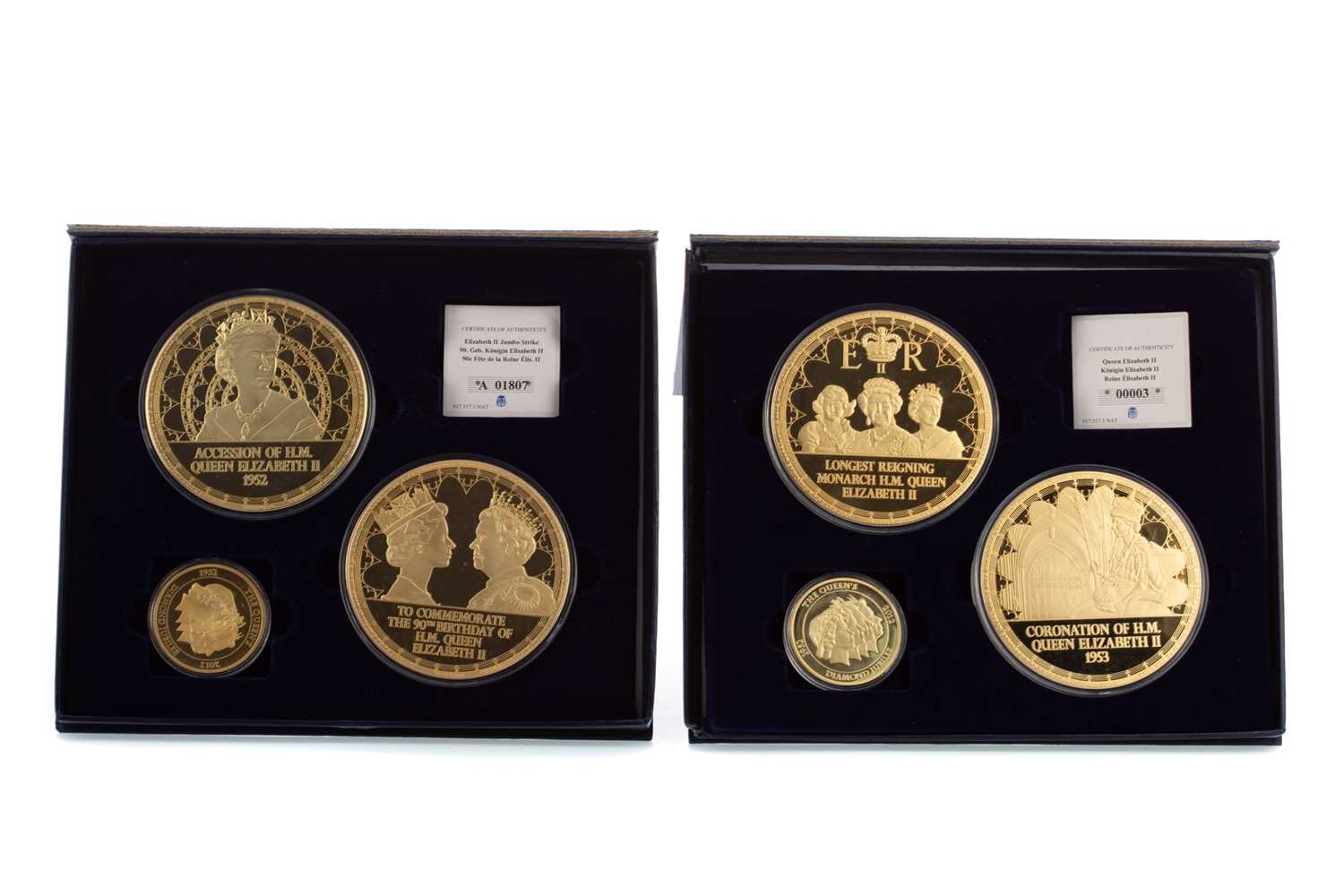 Lot 45 - TWO SETS OF COMMEMORATIVE QUEEN ELIZABETH II COIN SETS