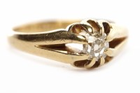Lot 270 - VICTORIAN DIAMOND SOLITAIRE RING set with an...