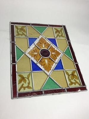 Lot 86 - A LOT OF TWO LEADED GLASS PANELS