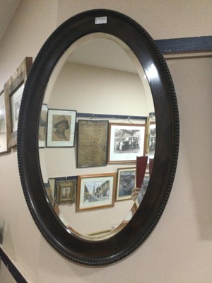 Lot 91 - A RETRO WALL MIRROR AND ANOTHER