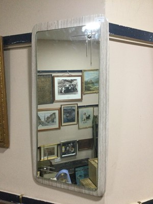 Lot 91 - A RETRO WALL MIRROR AND ANOTHER