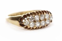 Lot 276 - VICTORIAN DIAMOND RING the boat shaped bezel...