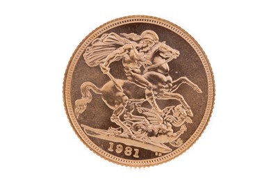 Lot 72 - AN ELIZABETH II GOLD SOVEREIGN DATED 1981