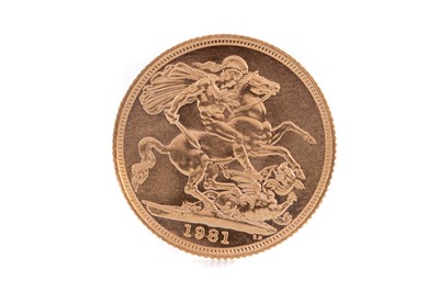 Lot 103 - AN ELIZABETH II GOLD SOVEREIGN DATED 1981