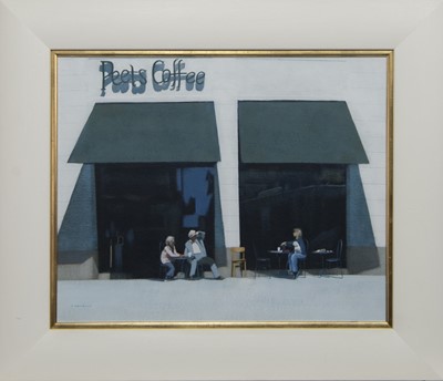 Lot 775 - PEETS COFFEE, AN ACRYLIC BY PETER NARDINI