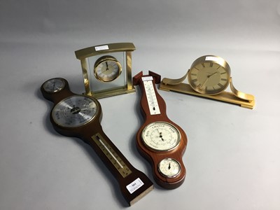 Lot 100 - A LOT OF TWO REPRODUCTION BAROMETERS AND OTHER ITEMS