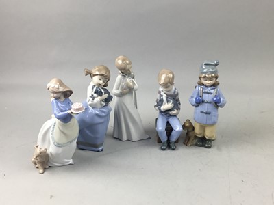 Lot 118 - A COLLECTION OF FIVE NAO FIGURES OF CHILDREN