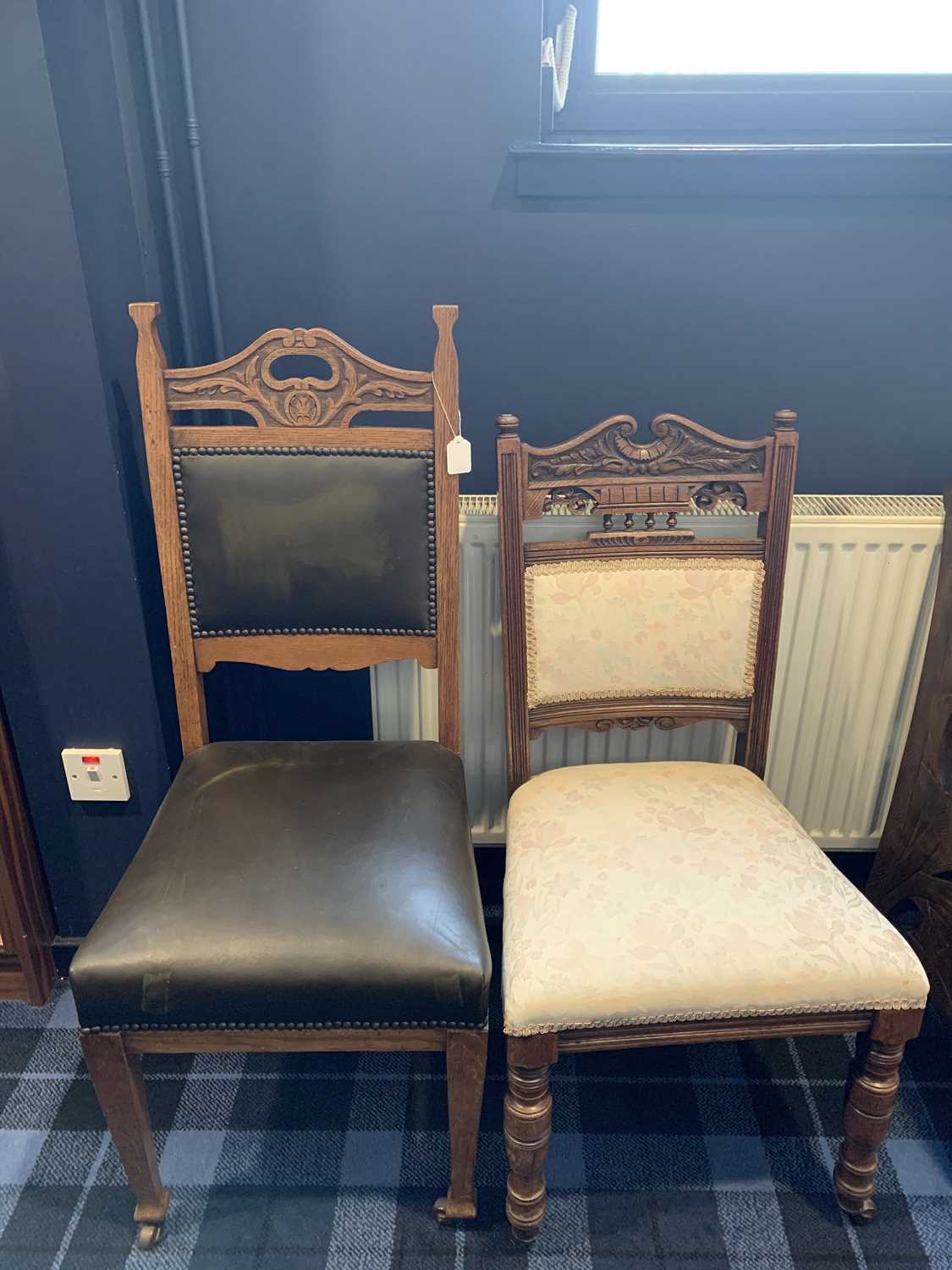 Lot 58 - A LOT OF TWO VICTORIAN CHAIRS