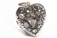Lot 288 - EARLY NINETEENTH CENTURY DIAMOND SET HEART...