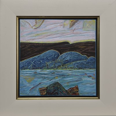 Lot 509 - WINTER SUNSET, AN OIL BY JAMES COSGROVE