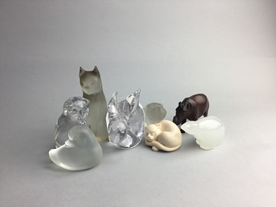 Lot 147 - A COLLECTION OF GLASS ANIMAL FIGURES