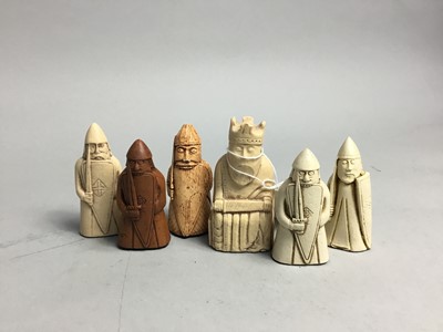 Lot 148 - A LOT OF SIX REPRODUCTION LEWIS CHESS PIECES