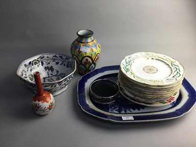 Lot 202 - A LATE 19TH CENTURY PART DESSERT SERVICE AND OTHER CERAMICS