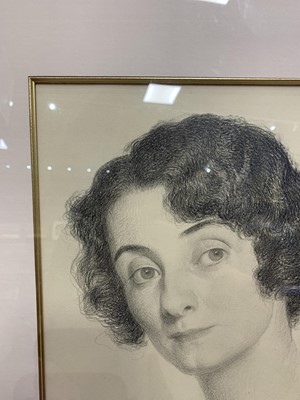 Lot 146 - THE ARTIST'S WIFE, A PENCIL BY JOHN BULLOCH SOUTER