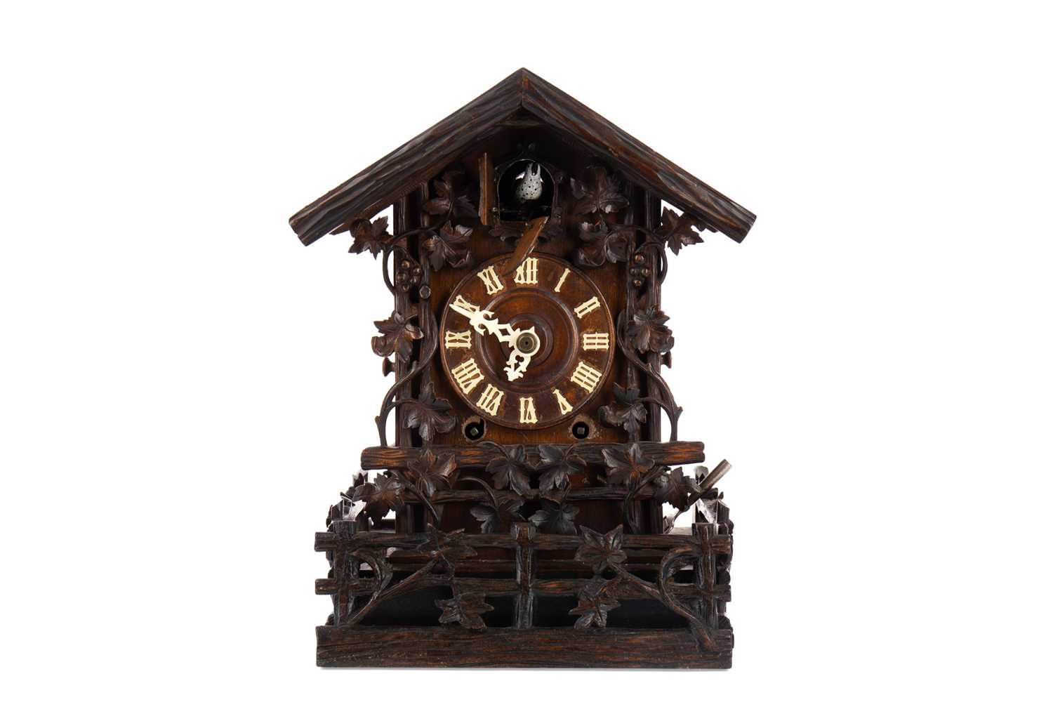 Lot 1160 - A LATE 19TH CENTURY BLACK FOREST CUCKOO CLOCK