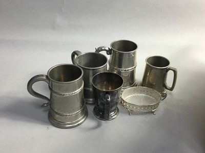 Lot 375 - A LOT OF SILVER PLATED AND PEWTER ITEMS