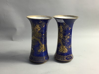 Lot 264 - A PAIR OF WILTON WARE VASES