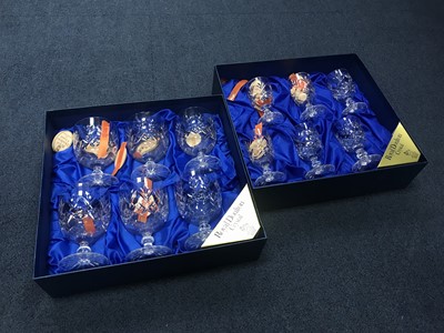 Lot 279 - A SET OF SIX ROYAL DOULTON CRYSTAL GLASSES AND OTHER CRYSTAL WARE